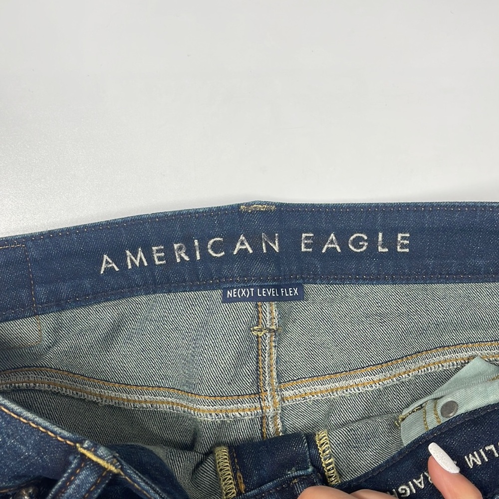 Sold✨American Eagle Next Level Flex Slim Straight Men's Jeans Size 33 - Picture 4 of 7